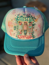 Load image into Gallery viewer, Glitter Coastal Cowgirl Trucker Hat