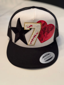 Baseball Number Patch Trucker Hats (CUSTOM)