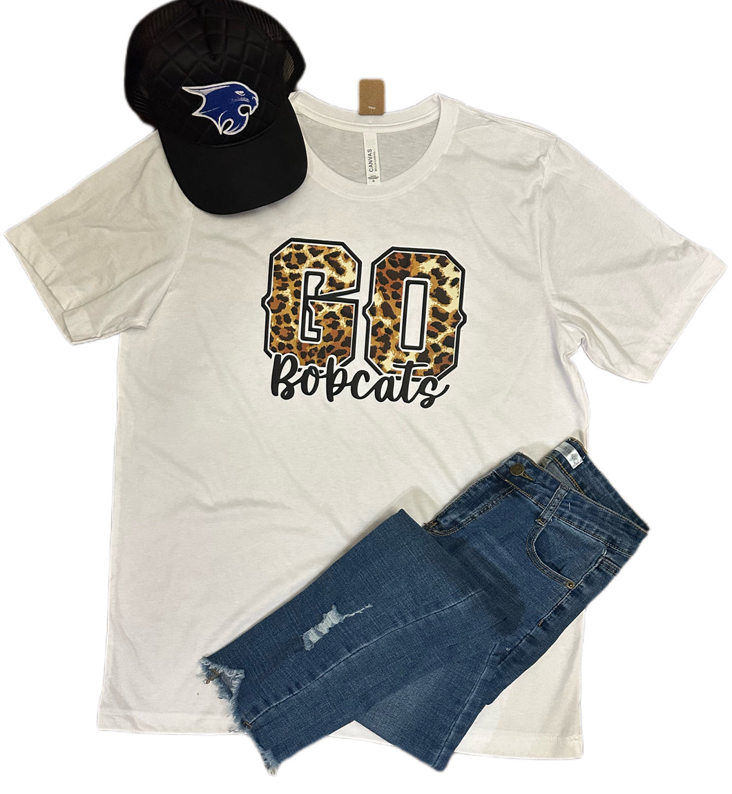 Leopard Go Bobcats Tee