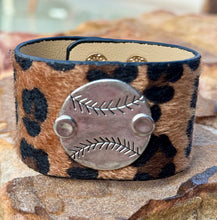 Load image into Gallery viewer, Leopard Sports Cuffs (Baseball/Softball/Soccer/Football)