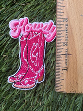 Load image into Gallery viewer, Pink Cowboy Boot Iron On Patches