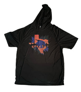 Unisex Bobcat Football Short Sleeve Hooded Shirt (2X)