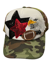 Load image into Gallery viewer, Eagles Camo Trucker Hat (Various Sports)