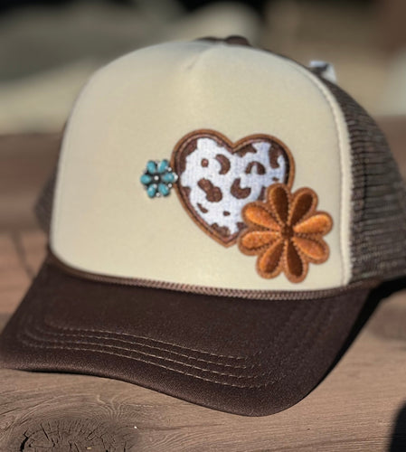 Turquoise Flower Hat