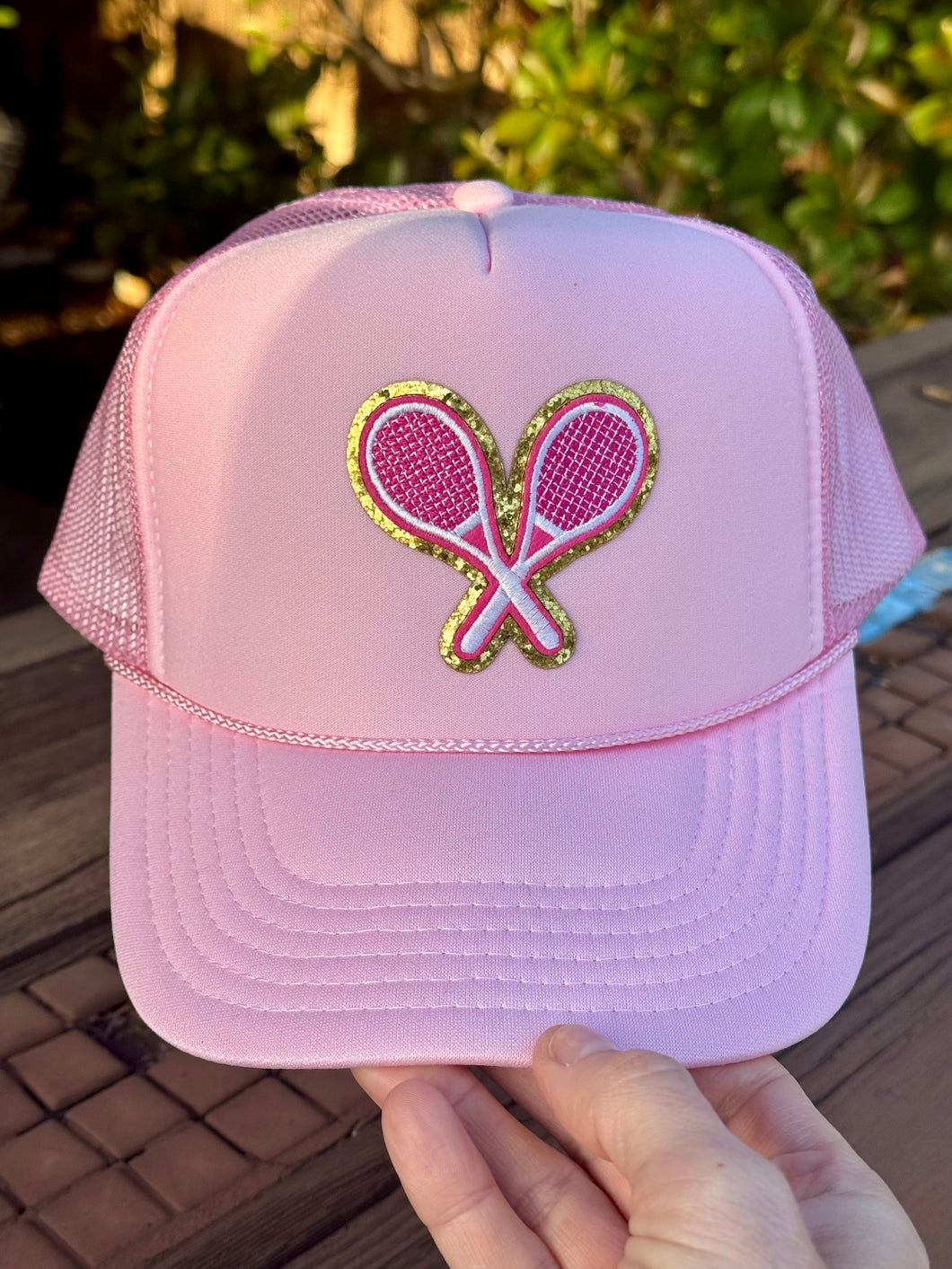 Pink Tennis Trucker Hat