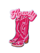 Load image into Gallery viewer, Pink Cowboy Boot Iron On Patches