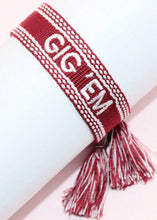 Load image into Gallery viewer, Game Day Embroidered Tassel Bracelets