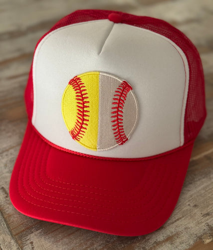 Mom of Both (Baseball & Softball) Trucker Ball Cap