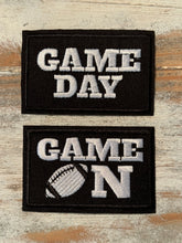 Load image into Gallery viewer, Black &amp; White Game Day Iron On Patches