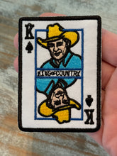 Load image into Gallery viewer, King George &amp; Queen Cowgirl Playing Card Iron On Patch