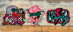 Cowgirl Themed Iron On Patches