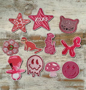 Pink Iron On Patches