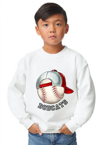 Baseball Cap YOUTH Sweatshirt or Tee (CUSTOMIZATION Optional)