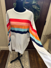 Load image into Gallery viewer, Rainbow Ribbon Stripe Top