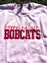 Load image into Gallery viewer, Pink Out Faux Glitter Bobcats Sweatshirt