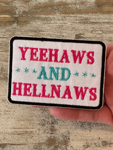 Yee Haw Iron On Patches (Various Color Options)