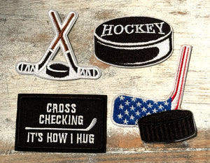 Hockey Iron On Patches