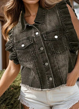 Load image into Gallery viewer, Pick Your Patch Black Denim Vest