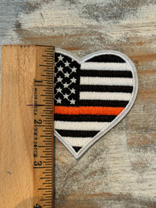 Thin LINE Heart Iron On Patches