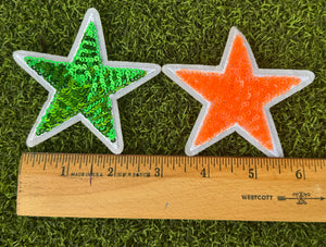 Colorful Sequin Star Iron On Patches