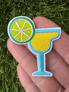 Cocktail Drink Iron On Patches