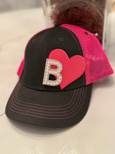 Load image into Gallery viewer, Custom Girls Pink Heart Cap (Youth)