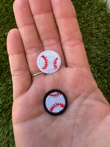 Baseball Bat, Glove & Ball Iron On Patches