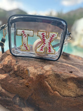 Load image into Gallery viewer, TX Baseball Patch Clear Crossbody Bag
