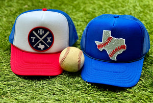 Texas Baseball Patch Trucker Hats