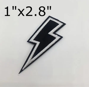 Lightening Bolt Iron On Patches