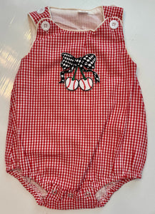 Patched Baseball Romper