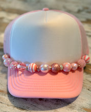 Load image into Gallery viewer, Pink Bubble Gum BEAD CHAINS for Trucker Hats