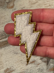 Lightening Bolt Iron On Patches