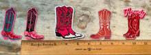 Load image into Gallery viewer, Pink Cowboy Boot Iron On Patches