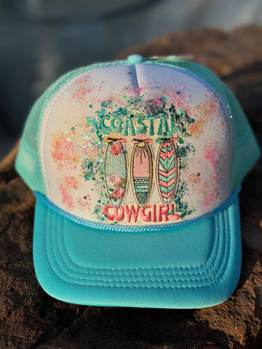Glitter Coastal Cowgirl Trucker Hat