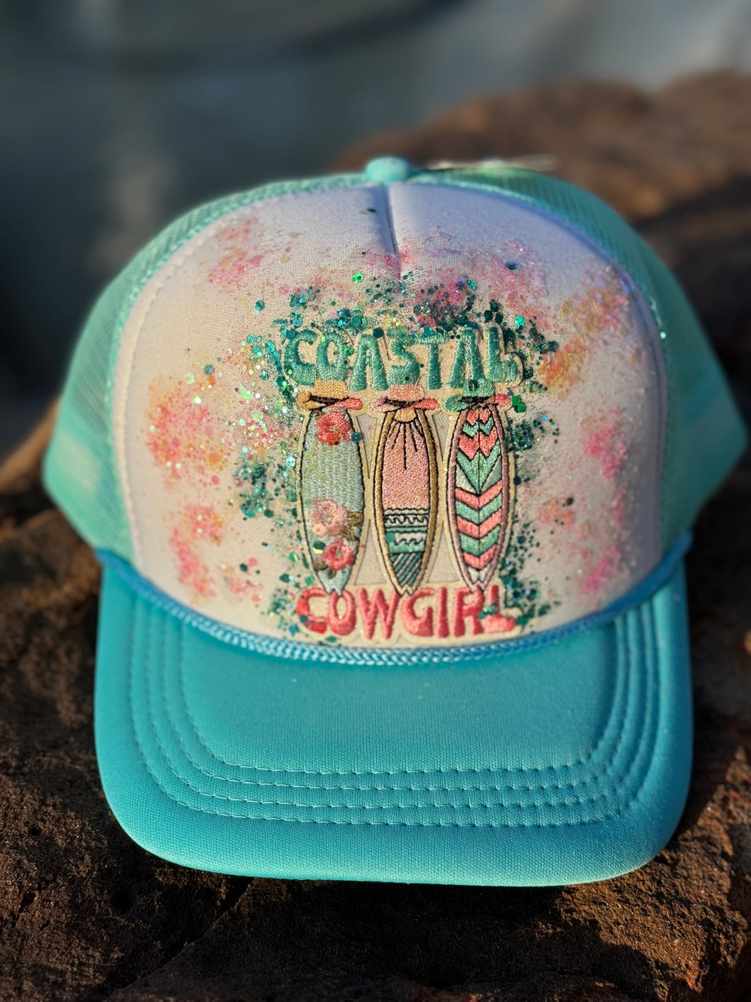 Glitter Coastal Cowgirl Trucker Hat