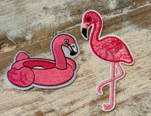 Load image into Gallery viewer, Pink Flamingo Iron On Patches