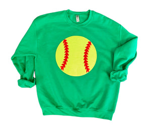 Sequin Softball Sweatshirt & Hoodies (Various Options)