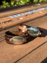 Load image into Gallery viewer, Leather Soccer &amp; Football Cuff Bracelets