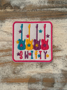 Guitar Swifty Iron On Patch