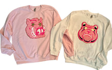 Load image into Gallery viewer, Oversized Mascot Patch Sweatshirts (Pink or White)