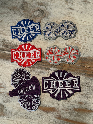 Cheer Pom Pom Iron On Patches