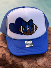 Load image into Gallery viewer, YOUTH Football Trucker Hat in Royal Blue