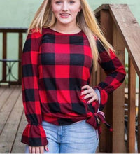 Load image into Gallery viewer, Buffalo Plaid Blouse