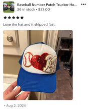 Load image into Gallery viewer, Baseball Number Patch Trucker Hats (CUSTOM)