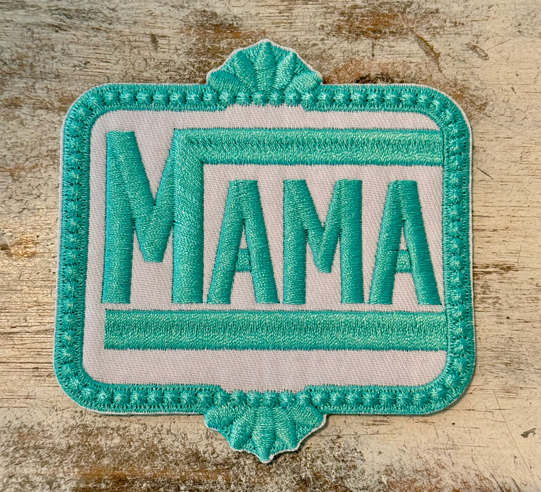 Large Mama Iron On Patches