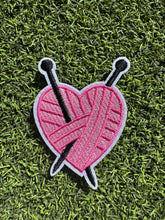 Load image into Gallery viewer, Knitting Sewing Heart Iron On Patch