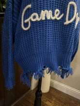 Load image into Gallery viewer, Fringe &amp; Sparkle Game Day Sweater