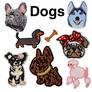 Dog Iron On Patches (Various Styles)