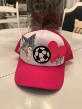 Load image into Gallery viewer, Soccer Patch Trucker Caps (Black or Pink)